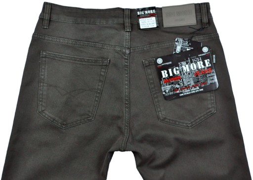 Spodnie męskie jeans Big More 621 oliwka L32 90/35