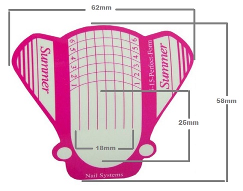 Шаблоны форм для наращивания ногтей Summer 100
