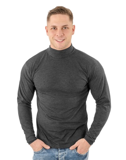 Elegancki Sweter Golf Męski Golfy WXM 3XL antracyt