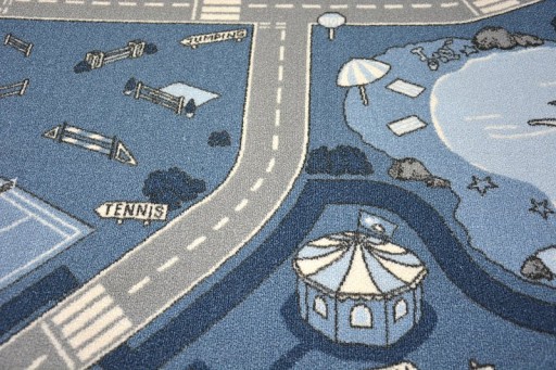 Детский ковер STREET STREETS 74x200 см синий #EE2258