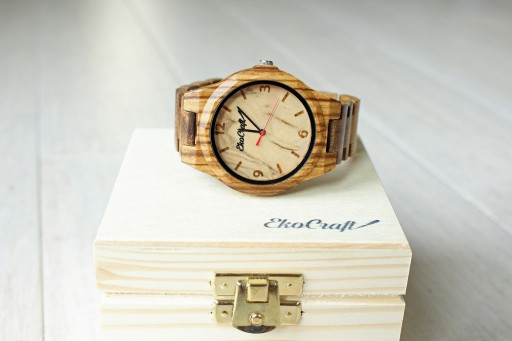 Drewniany zegarek EkoCraft NIGHTINGALE elegancki