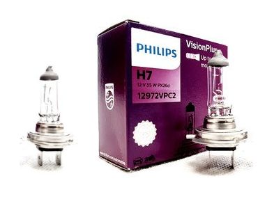 PHILIPS VISION PLUS +60% H7 12 В 55 Вт PX26D КОРОБКА