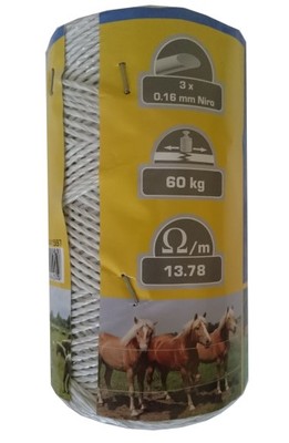 ВЕРЕВКА PASTUCH BASIC ПЛАСТИЧНАЯ, 250М, БЕЛАЯ