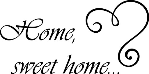Napisy samoprzylepne na ścianę naklejka do salonu Home sweet home 200 cm