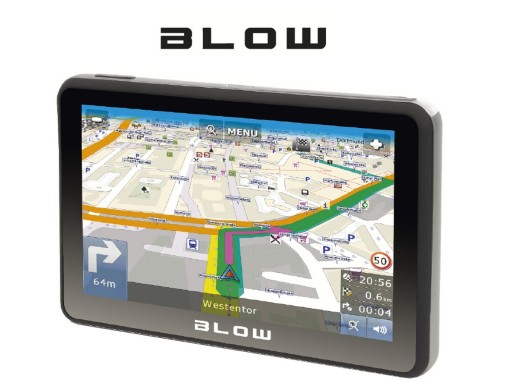 BLOW NAVIGATION GPS590 5-ДЮЙМОВЫЙ ЭКРАН КАРТЫ ЕВРОПЫ PL