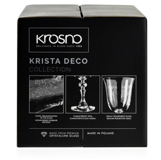 KROSNO KRISTA DECO Бокалы для красного вина 220мл