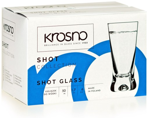 Kieliszki do wódki KROSNO Shot 50ml - Basic X Iks