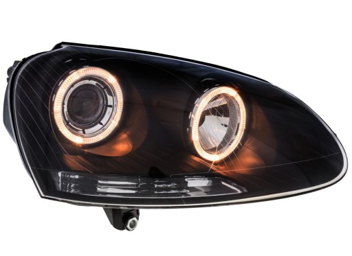 VW JETTA V MK5 05-11 LAMPY reflektory BLACK RINGI
