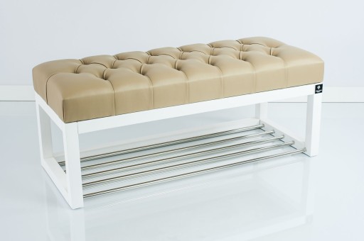 65 Производитель Бежевая стеганая скамья EMRA WOOD Design