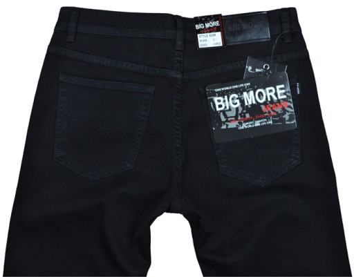 Spodnie męskie jeans Big More 610 czarne L32 pas 88 cm 34/32