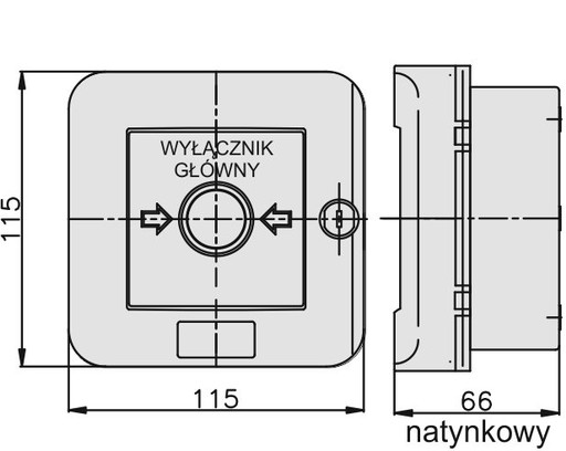 Переключатель Кнопка ТРЕВОГА Главный выключатель IP55