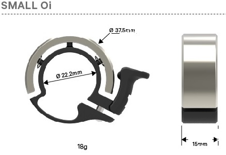 Колокольчик Knog Oi Classic, большой, черный