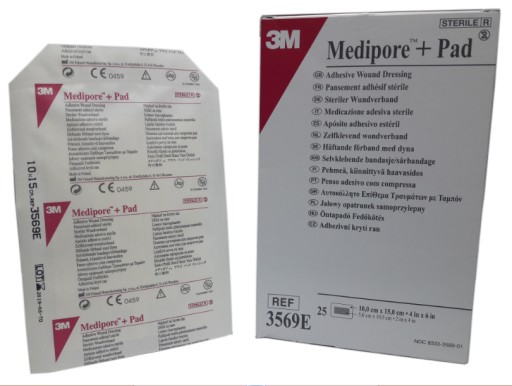 3M MEDIPORE + Pad 3569E 10см x 15см ПАТЧИ 5ШТ.