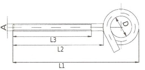 КРЕПЛЕНИЕ КАЧЕЛЯ ГАМАКА M12x210