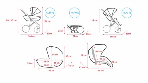 КОЛЯСКИ МНОГОФУНКЦИОНАЛЬНАЯ ДЕТСКАЯ КОЛЯСКА SPIRO 3в1