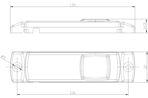 Габаритный фонарь FT-18 FT-018 LED Z желтый диод