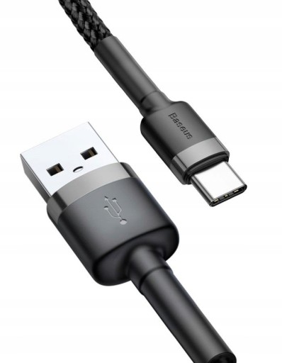 BASEUS MOCNY KABEL USB USB-C TYP-C PRZEWÓD OPLOT QUICK CHARGE 3.0 3A 100cm