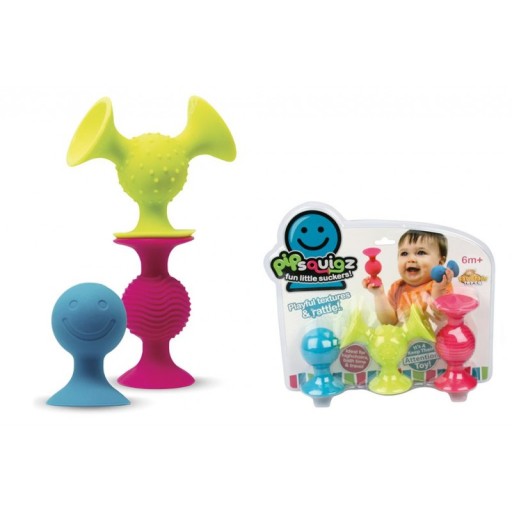 BOBO PRZYSSAWKI 3 gryzak grzechotka Fat Brain Toys