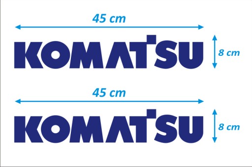 НАКЛЕЙКИ - KOMATSU - 2 шт. - ТЕМНО-СИНИЙ