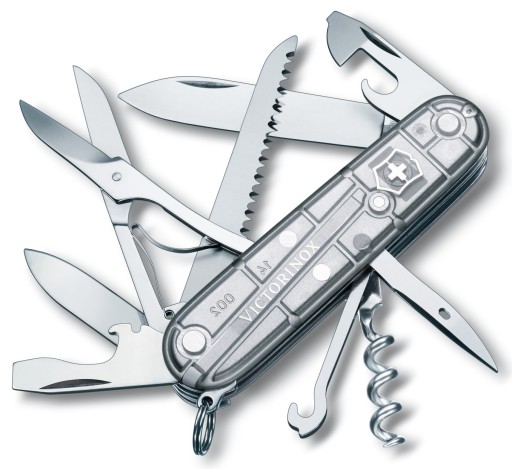 Victorinox 1.3713.T7, Карманный нож Huntsman, 91 мм, 15 функций, Silver Tech