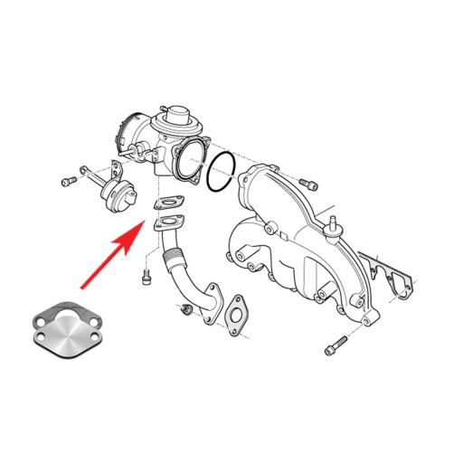 005 Пробка EGR TDI AUDI SEAT SKODA VW FORD