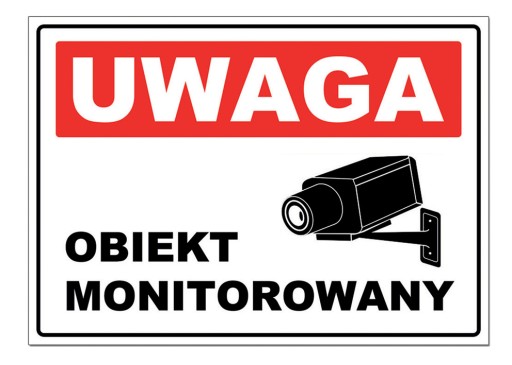 TEREN OBIEKT SKLEP MONITOROWANY znak TABLICZKA 30x21 tablica monitoring pcv