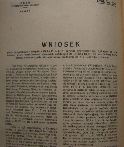 1923. ОБ ПРИНУДИТЕЛЬНОЙ ПОКУПКЕ ХОЗЯЙСТВ БАДЕНИ.