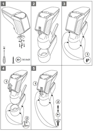 Podłokietnik Armster II Skoda Citigo VW Up Seat Mi