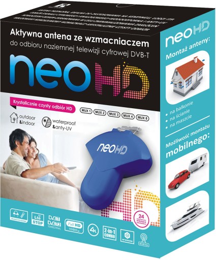 Наземная антенна DVB-T NeoHD - кемпер, дом на колесах