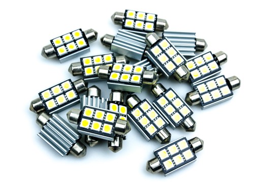 6 светодиодных ламп C5W C10W SMD Can Bus