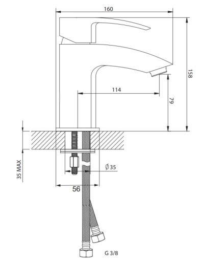 OMNIRES MURAY MU6110 смеситель для умывальника