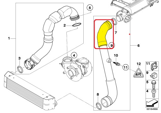 RURA WĄŻ TURBO INTERCOOLERA BMW 7 E65 730d 7797708