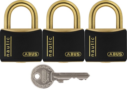 ABUS 3 НАВЕСНЫХ ЗАМКА НА 1 КЛЮЧ Водонепроницаемый НАВЕСНОЙ ЗАМОК 3x30MM 4 КЛЮЧА