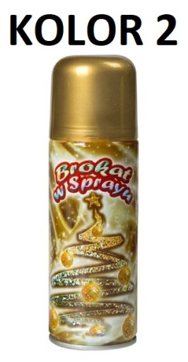 BROKAT W SPRAYU ZŁOTY SREBRNY CZERWONY 250ML SPRAY