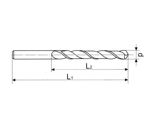 WIERTŁO DO METALU FI 6.8 MM BIAŁE HSS NWKA SREBRNE