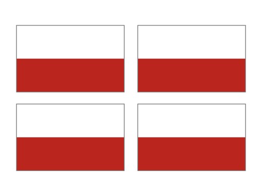 Наклейки с флагом Польши на шлемы, мотоциклы, велосипеды, 4 шт.
