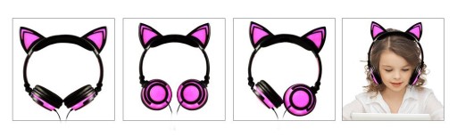 НАУШНИКИ CAT EAR СВЕТОДИОДНАЯ ПОДСВЕТКА НОВАЯ МОДЕЛЬ!