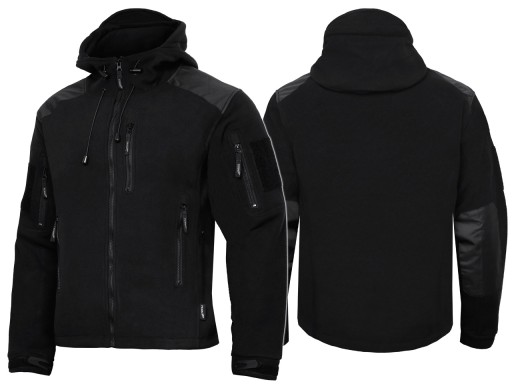 TEXAR HUSKY ТАКТИЧЕСКАЯ ФЛИСОВАЯ ТОЛСТАЯ 360г ЧЕРНАЯ ФЛИСОВАЯ КУРТКА 4XL