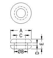 Przepust okrągły gumowy 10mm 10sztuk FV(0119)