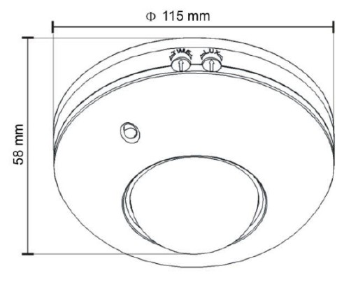 ПОТОЛОЧНЫЙ ДАТЧИК ДВИЖЕНИЯ 360 IP20 OR-CR-203/W