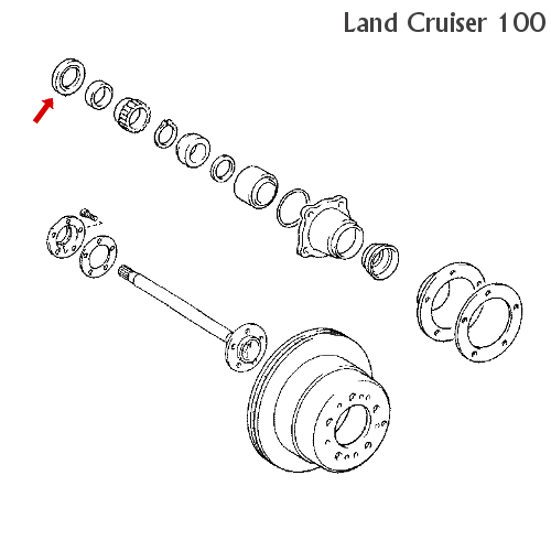 Сальник задней полуоси LAND CRUISER 70 100 PRADO 90 90310-58002 9031058002