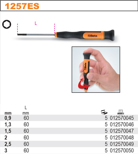 ОТВЕРТКА ШЕСТИГРАННАЯ PRECISION AMBUS BETA 1257ES 2,0 x 60