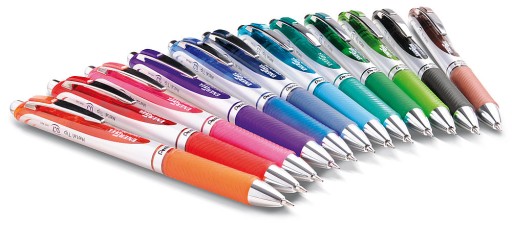 Шариковая ручка PENTEL ENERGEL 0.7 BL77 коричневого цвета