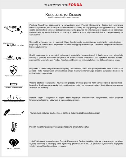 Fonda 60 Эксклюзивное покрытие NanoShine для умывальника!!