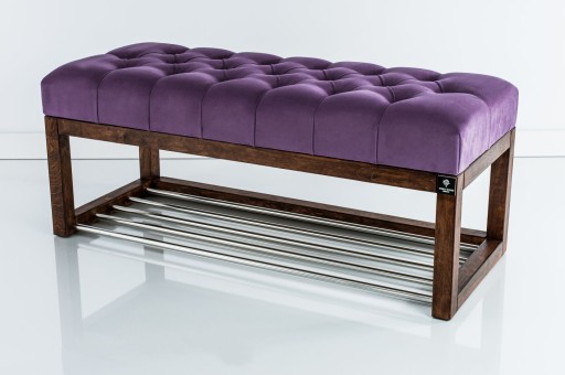 120 Производитель Фиолетовая стеганая скамья EMRA WOOD