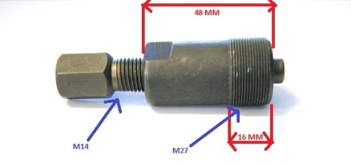 СЪЕМНИК МАГНИТНОГО КОЛЕСА CR-005 2T, ЛЕВАЯ РЕЗЬБА