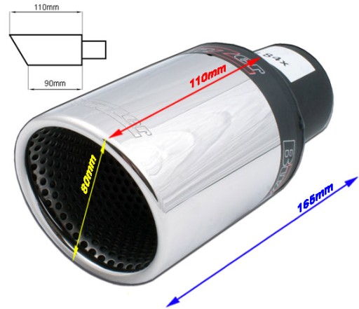 Спортивная насадка на глушитель BUZZER 80mm ZZ84X TUNING