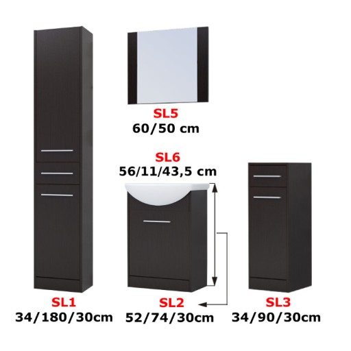 Meble do łazienki SLIM MINI 1 okazja MEBLOHAUS