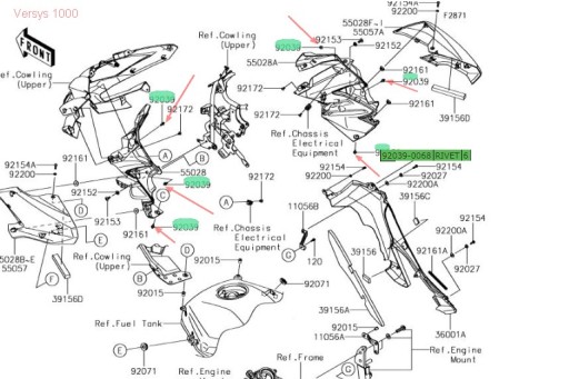 ПЛАСТИКОВЫЙ ШТИФТ B22085 Kawasaki 92039-0068