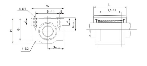 SMA 16 Линейный подшипник в корпусе SMA 16 GUU CNC